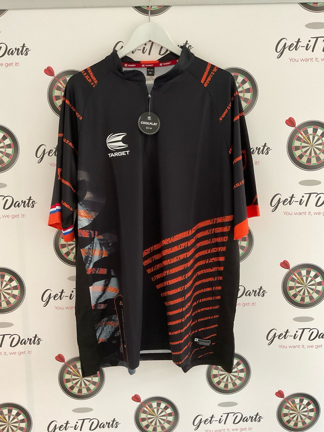 Replica Shirt Target Raymond van Barneveld SIGNED in front. 3XL 