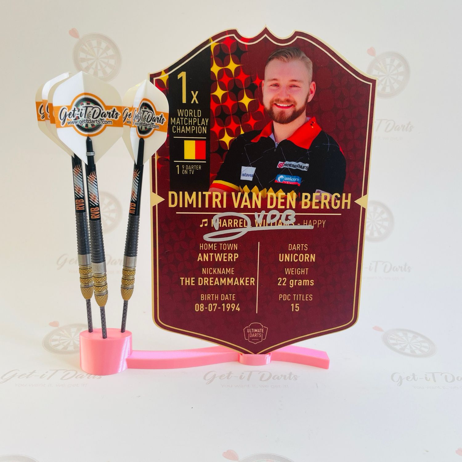 Ultimate Card/Dart stand Pink