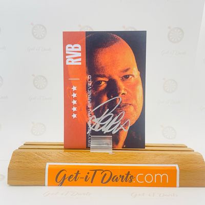 Signed photocard by Raymond van Barneveld Chrono launch 
