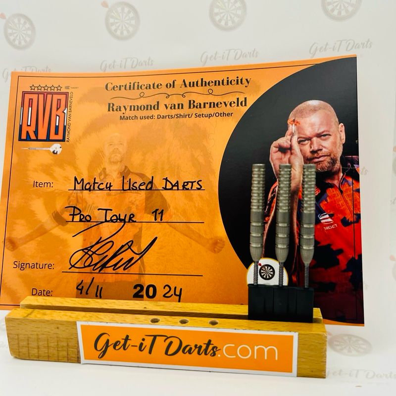 Match Used Darts By Raymond van Barneveld pro tour 11