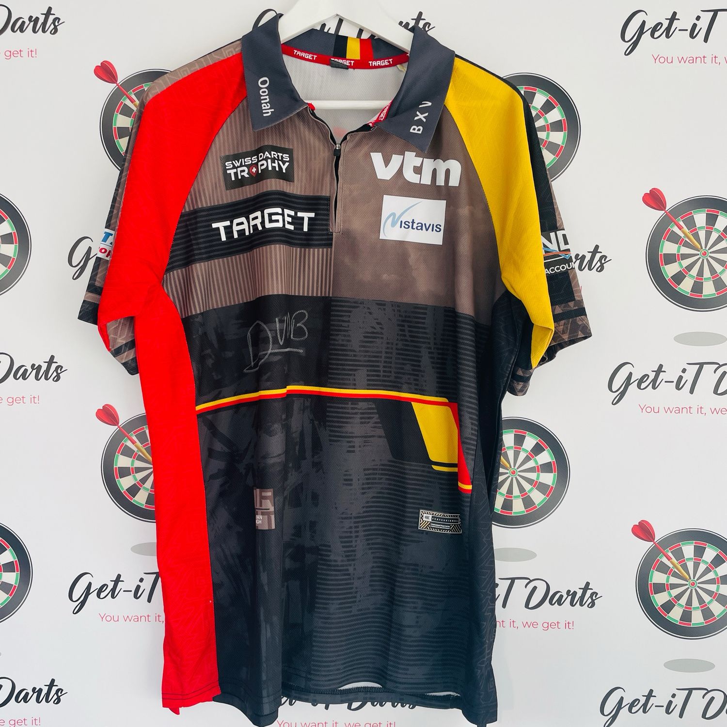 Dimitri Van Den Bergh Match Worn shirt, eurotour 12 vs James Wade