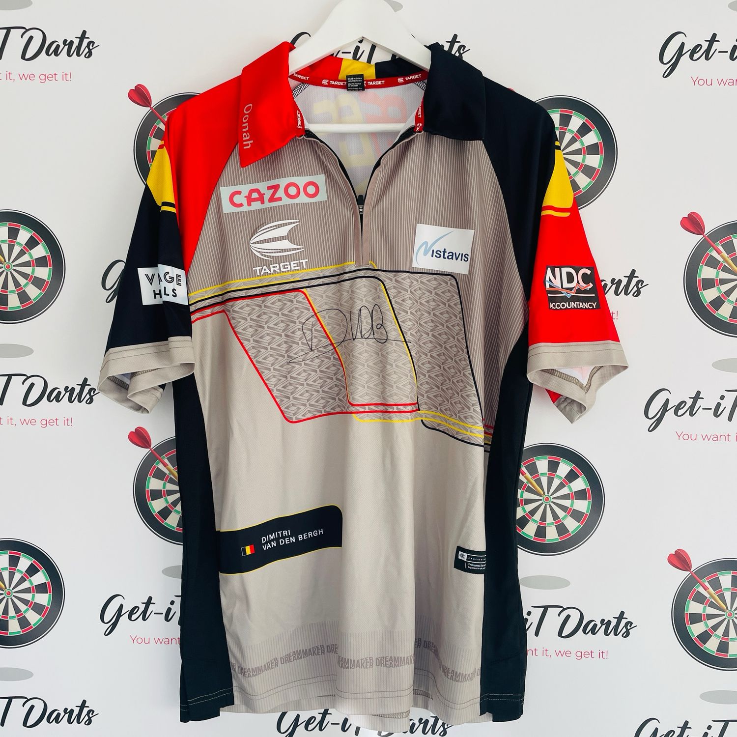 Dimitri Van Den Bergh Match Worn Shirt, player championships VS Gary Anderson