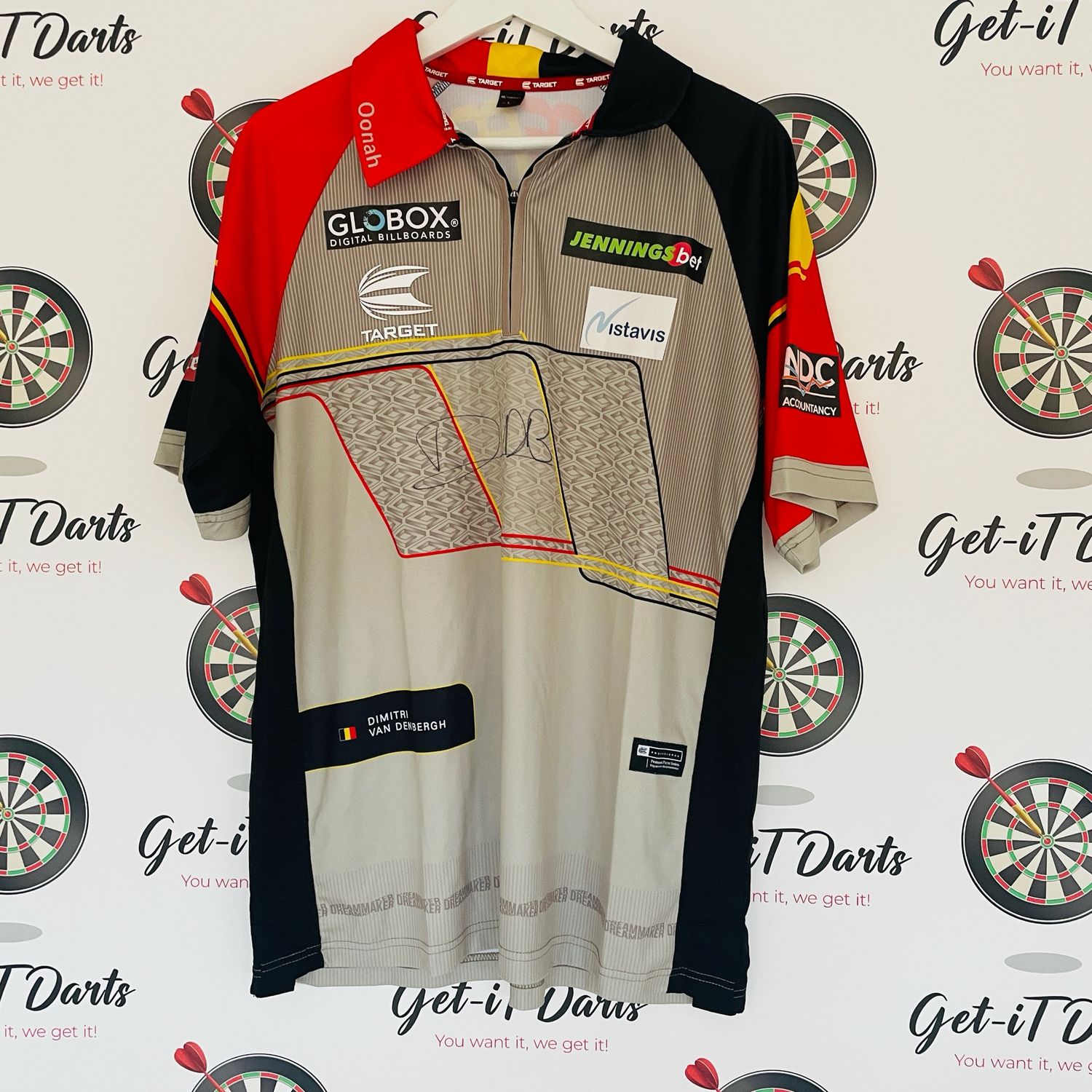 Dimitri Van den Bergh Match Worn Shirts, new sealand darts masters vs Haupai Puha