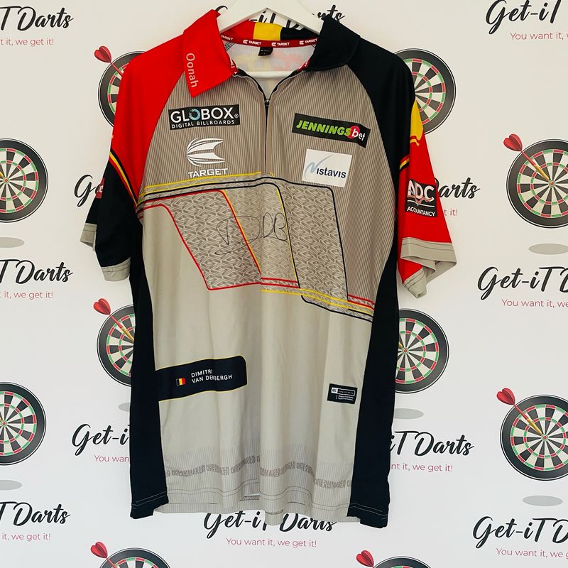 Dimitri Van den Bergh Match Worn Shirts, new sealand darts masters vs Haupai Puha