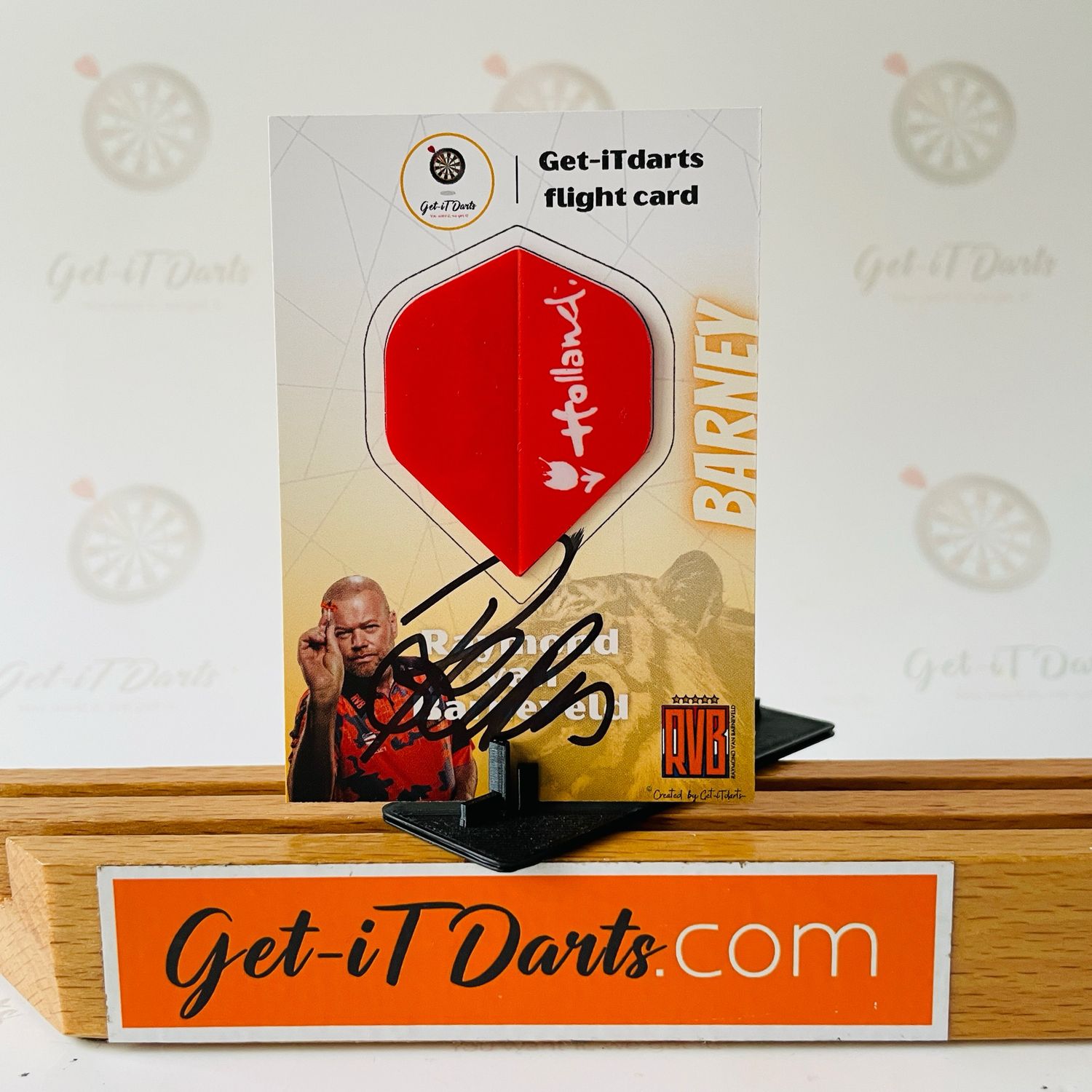 Flight Card Raymond van Barneveld Holland Red