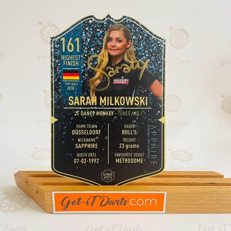 Ultimate Darts Card Sarah Milkowski Signed