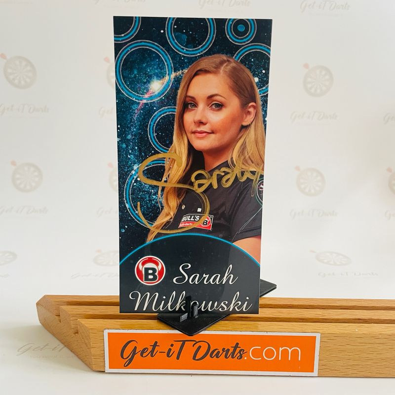 Sarah Milkowski signed photocard