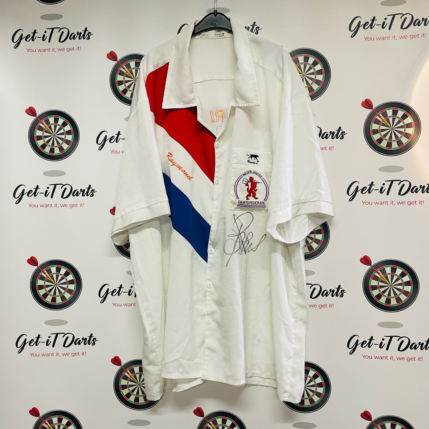 Raymond van Barneveld match Used shirt, Team Shirt the Netherlands 