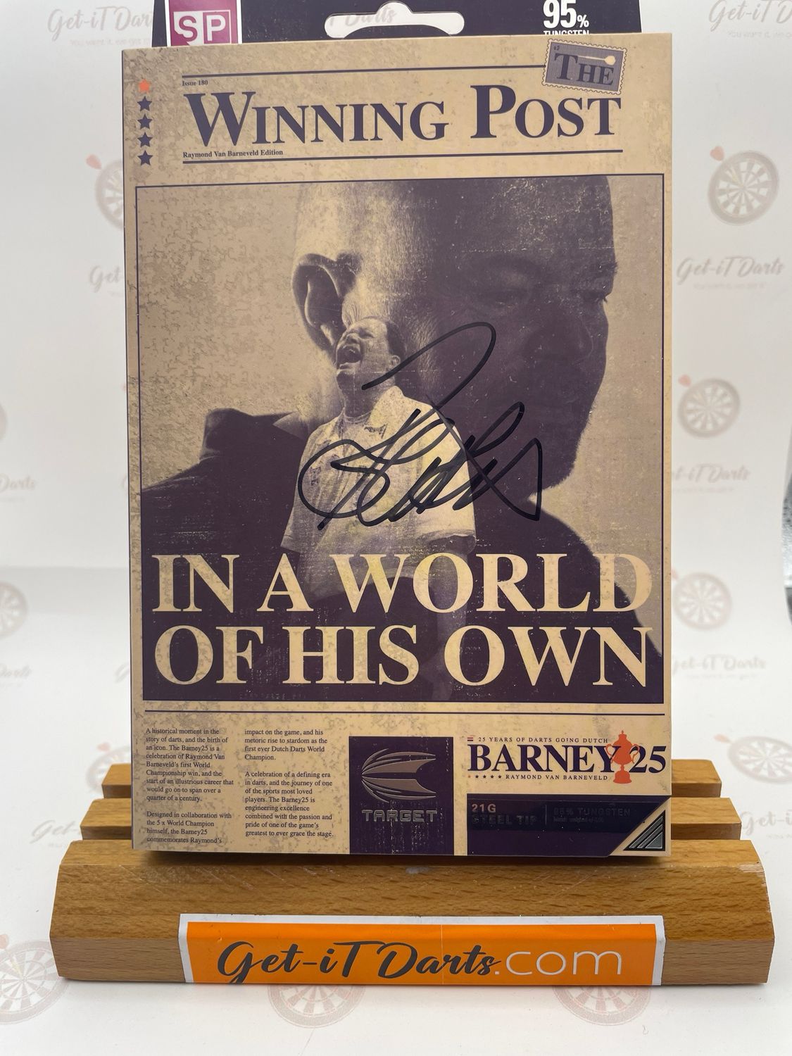 Raymond van barneveld signed BOX Target "Barney 25 years" 21 gram