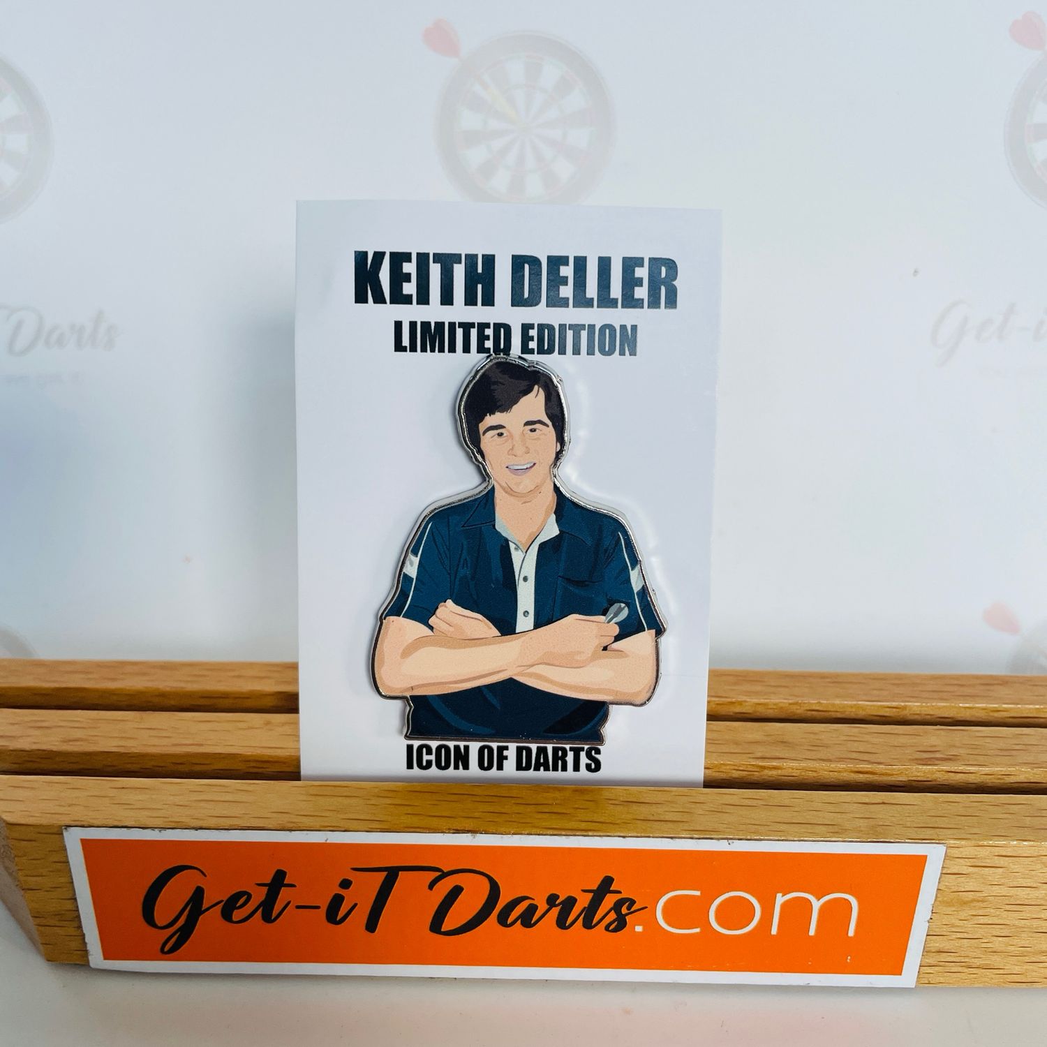 Keith Deller darts pin