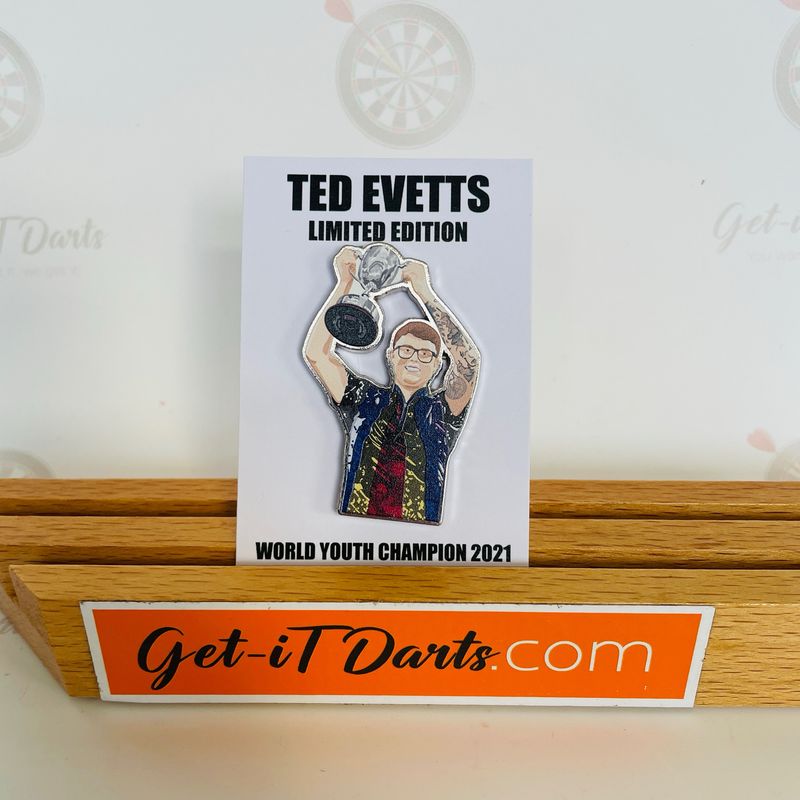 Ted Evetts darts pin