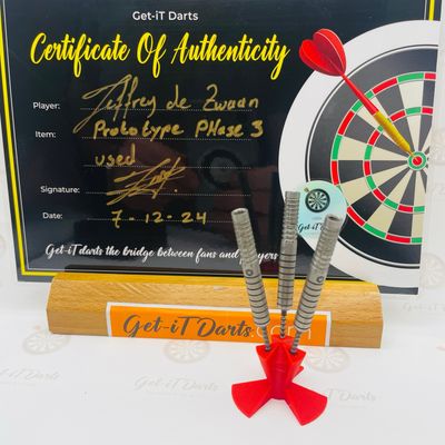 Jeffrey de Zwaan match Used darts, Prototype 