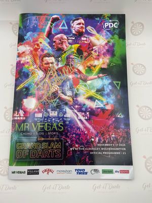 Program Grand Slam Of Darts signed by Jermaine Wattimena 