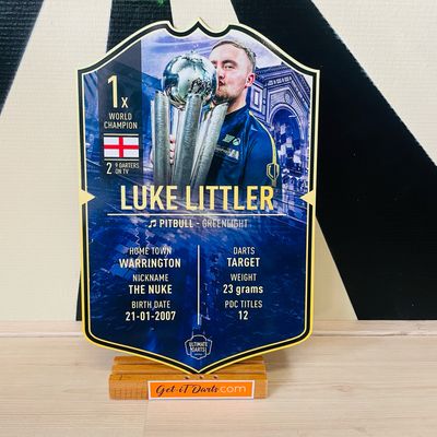 Ultimate Dart Card Metal Luke Littler 