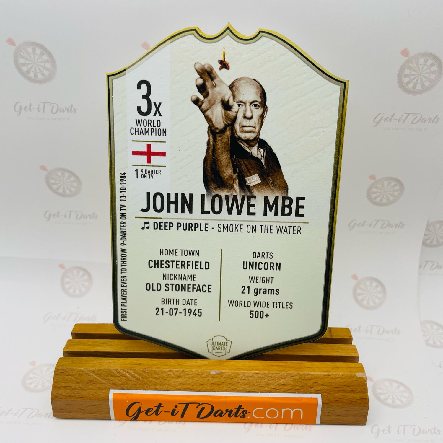 Ultimate Dartcard John Lowe, Metal - Mini