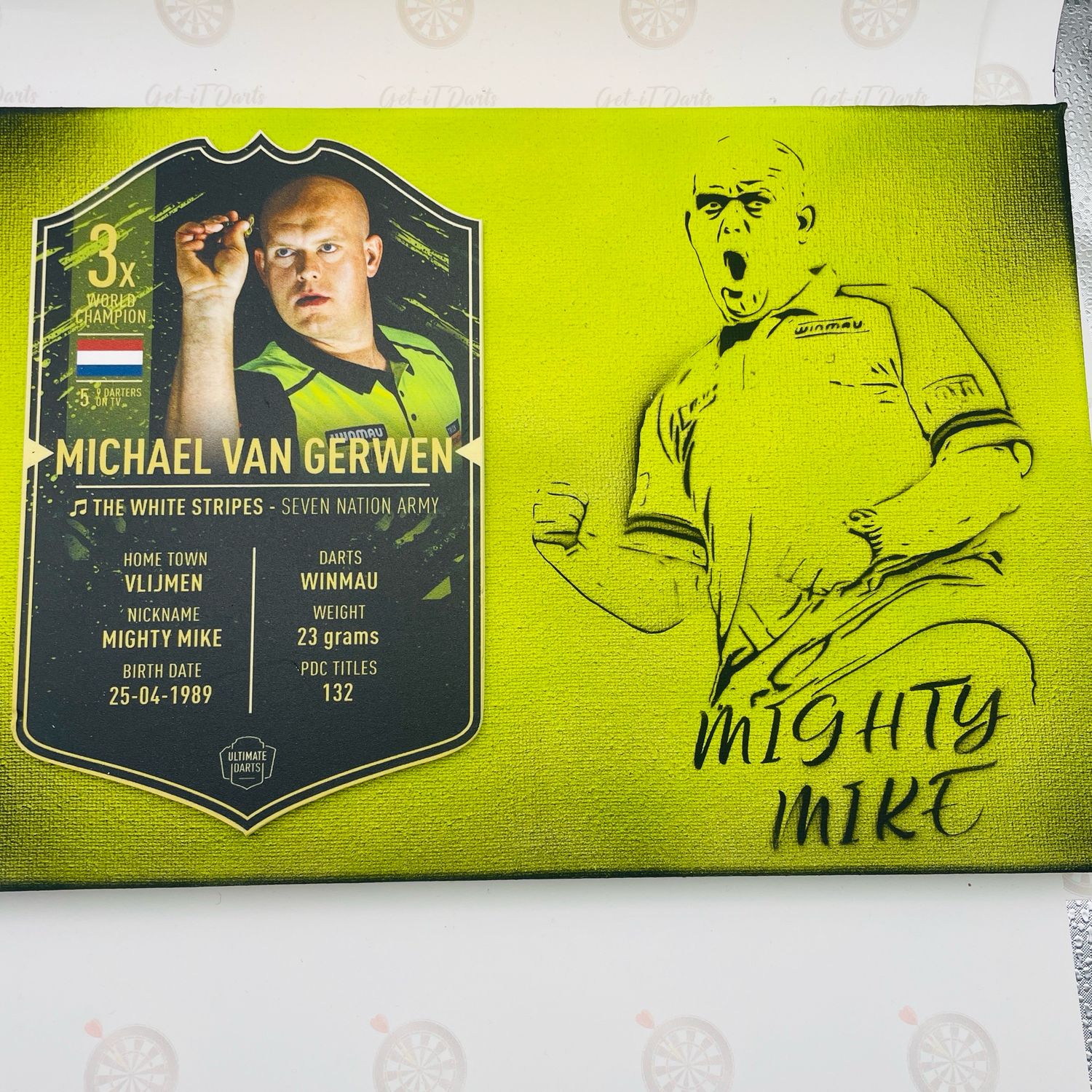 Canvas met Ultimate Card Michael van Gerwen