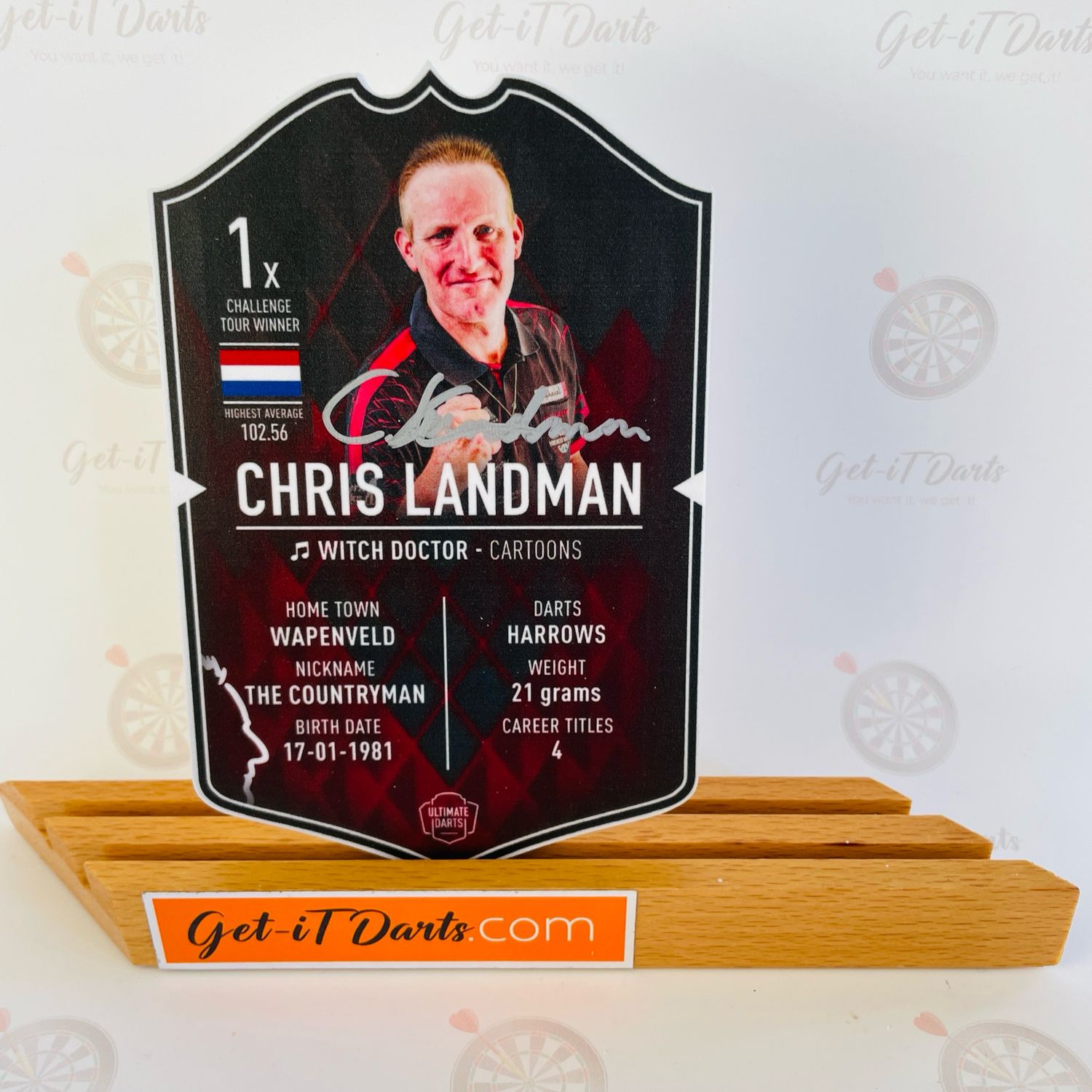 Ultimate Darts Card Chris Landman signed