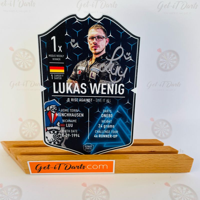 Ultimate Darts Card Lukas Wenig signed