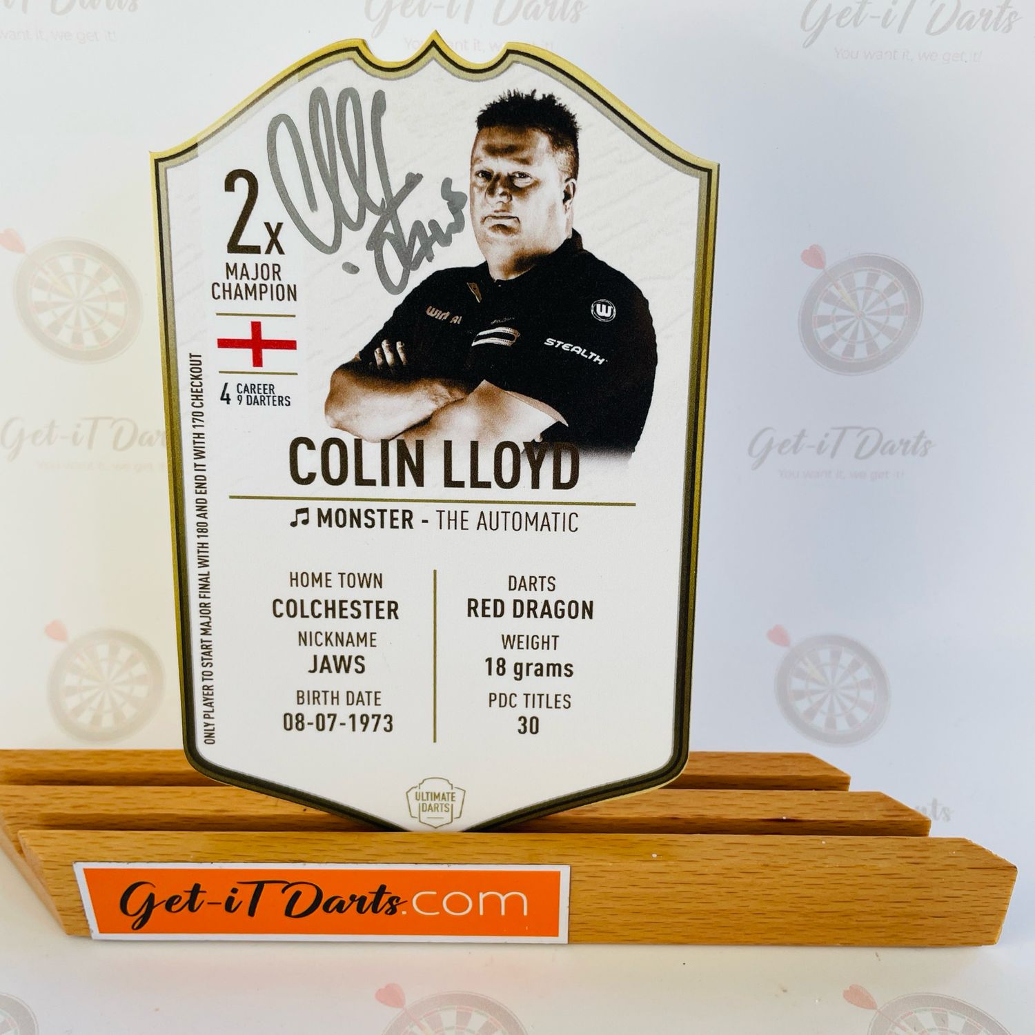 Ultimate Darts Card Collin Lloyd signed