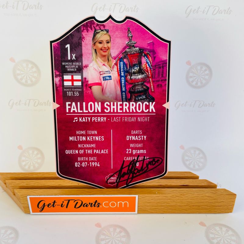 Ultimate Darts Card Fallon Sherrock signed