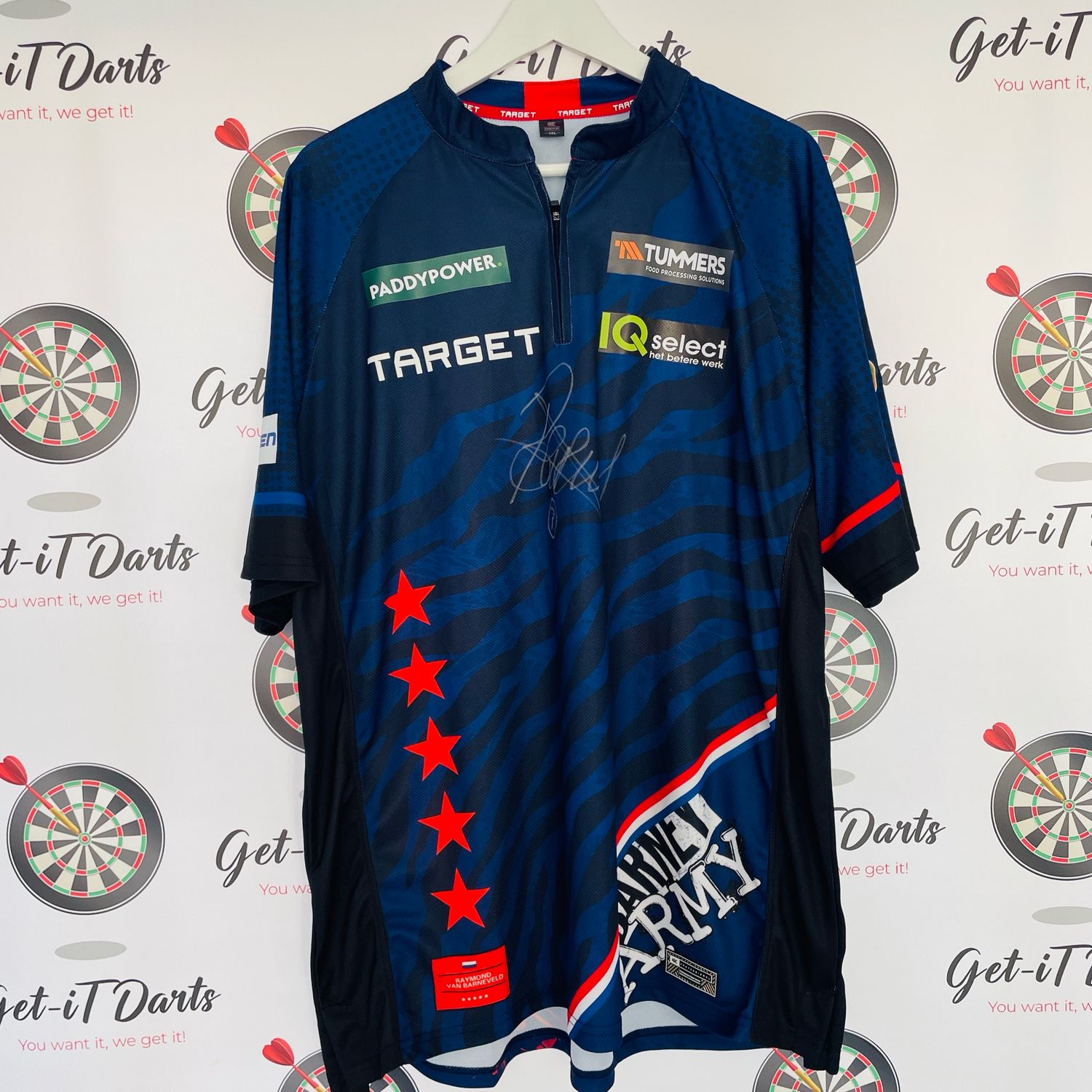 Raymond van Barneveld official match shirt replica signed (World Championships)