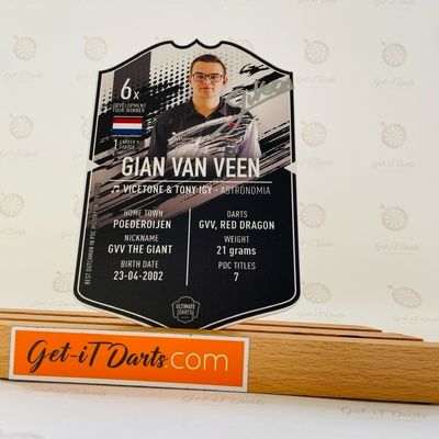 Ulitmate Darts Card Gian van Veen signed