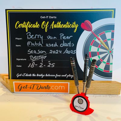 Berry van Peer match used darts ‘24/‘25 (black)