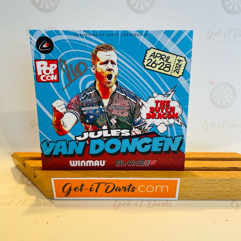 Jules van Dongen autograph card. 