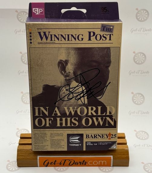 Raymond van Barneveld signed BOX Target "Barney 25 years" 23 gram