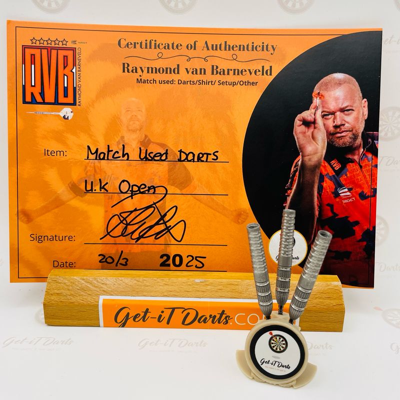 Raymond Van Barneveld Match Used Darts UK Open 2025