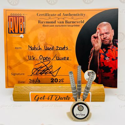 Raymond Van Barneveld Match Used Darts UK Open 2025 vs Usher