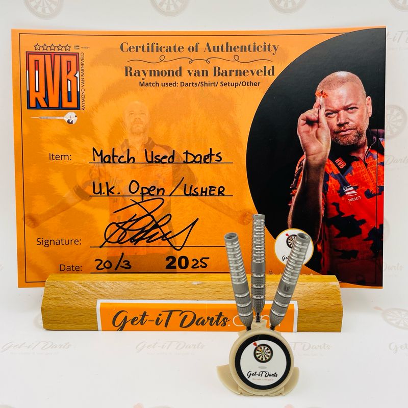 Raymond Van Barneveld Match Used Darts UK Open 2025 vs Usher