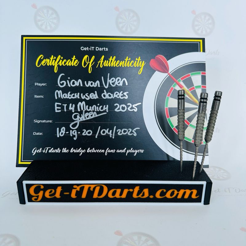 Gian van Veen match Used darts Eurotour München 