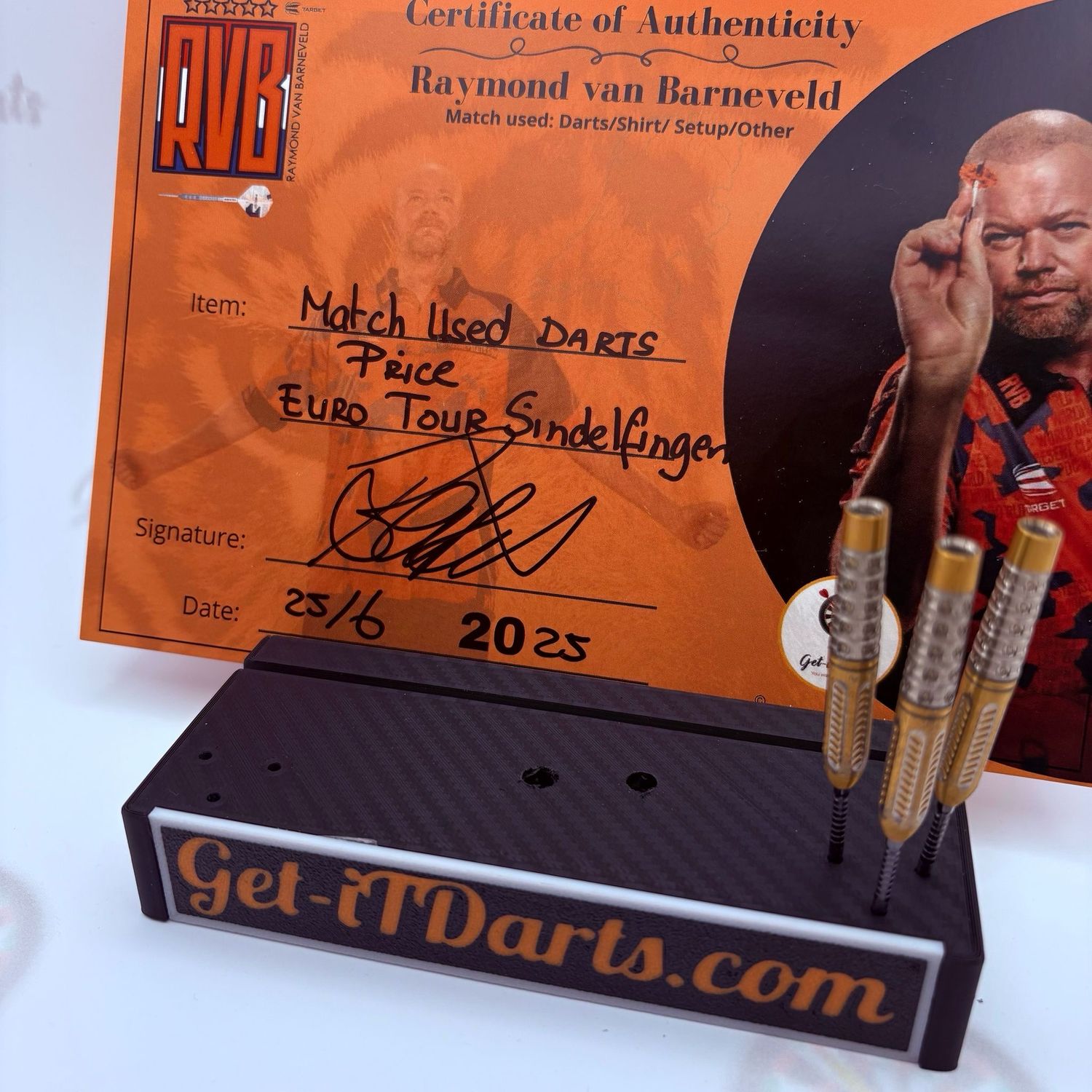 Raymon van Barneveld, Match Used Darts, vs Gerwen Price