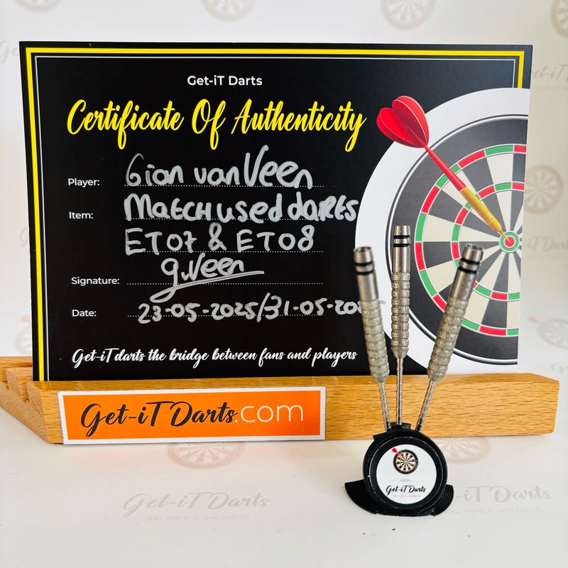 Gian van Veen, Match Used Darts ET 8&9