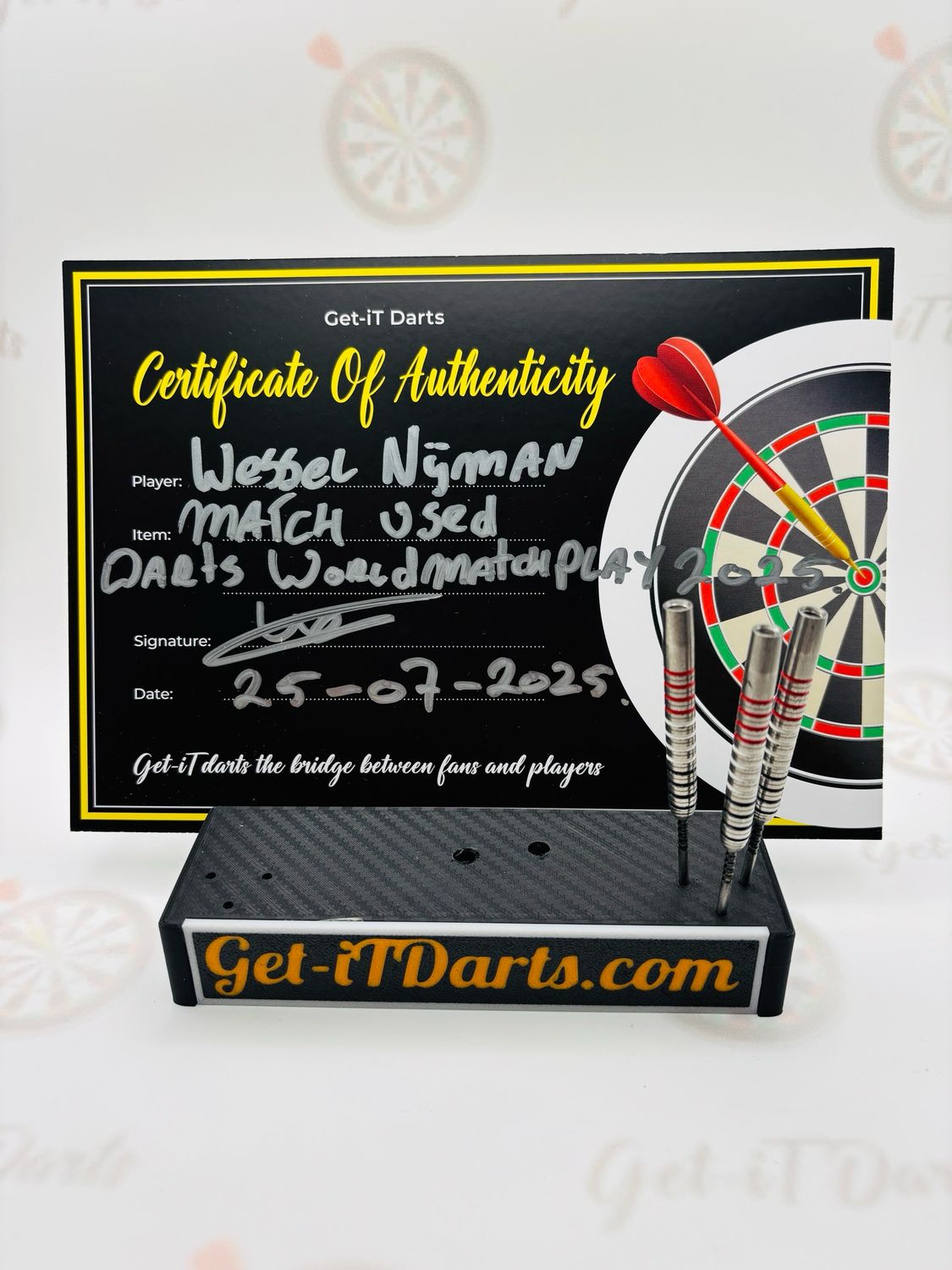 Wessel Nijman, match Used darts