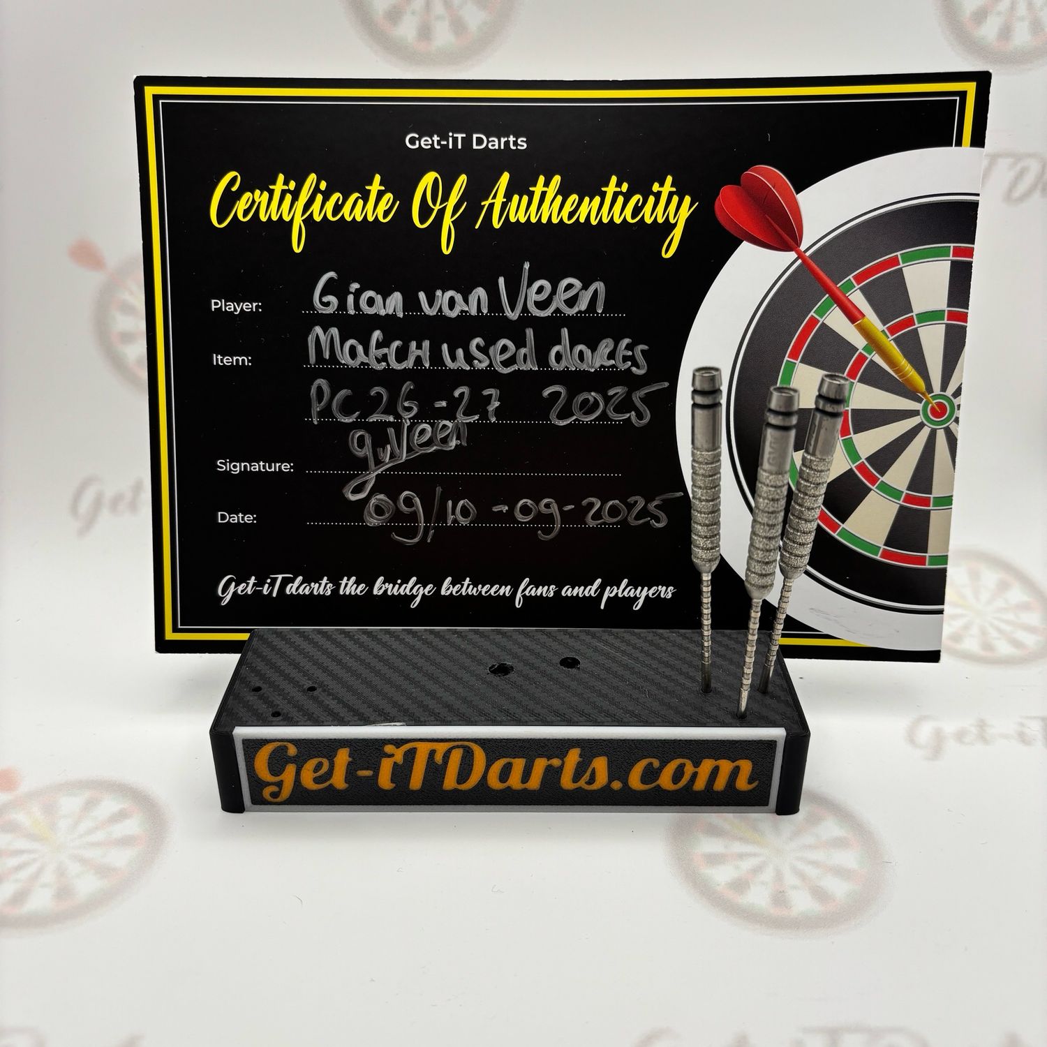 Gian van Veen, match used darts, pc 26&27