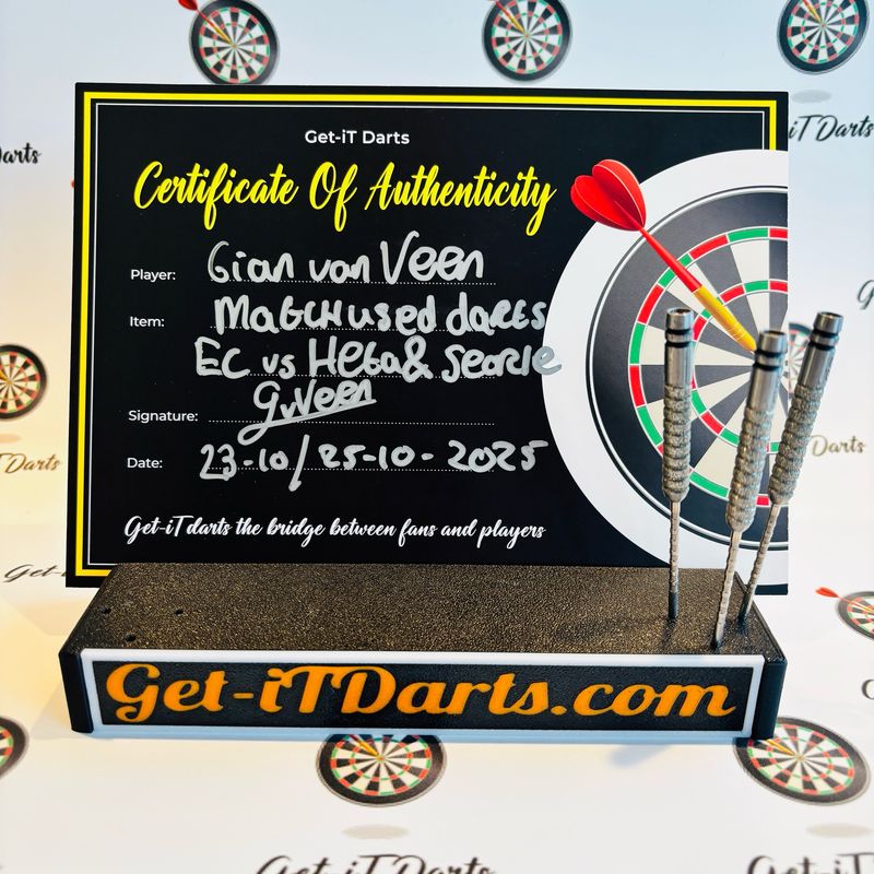 Gian van Veen Match Used darts EC vs Searle and Heta Gian van Veen Match Used darts EC vs Searle and Heta