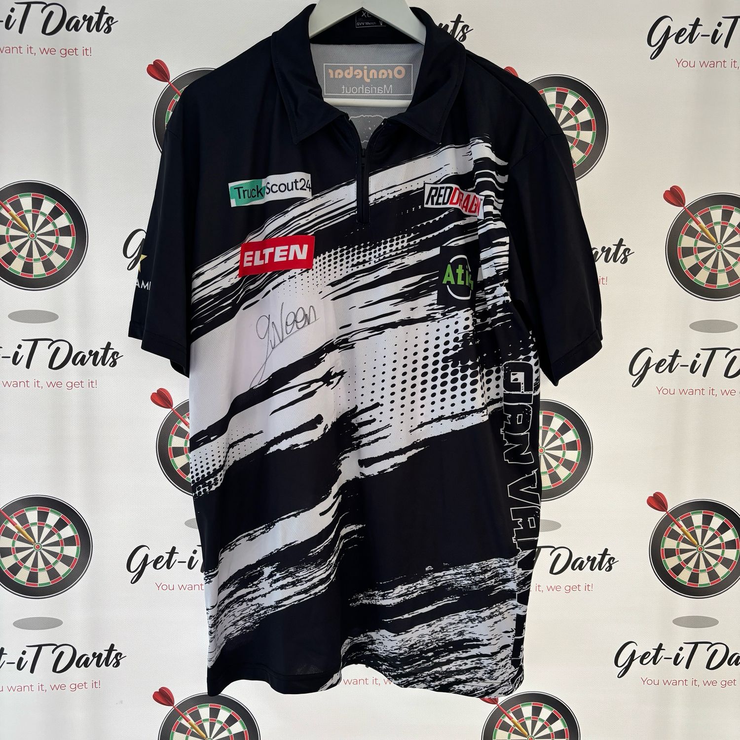 Gian van Veen, match used shirt, vs Damon Heta EC 2025 Gian van Veen, match used shirt, vs Damon Heta EC 2025