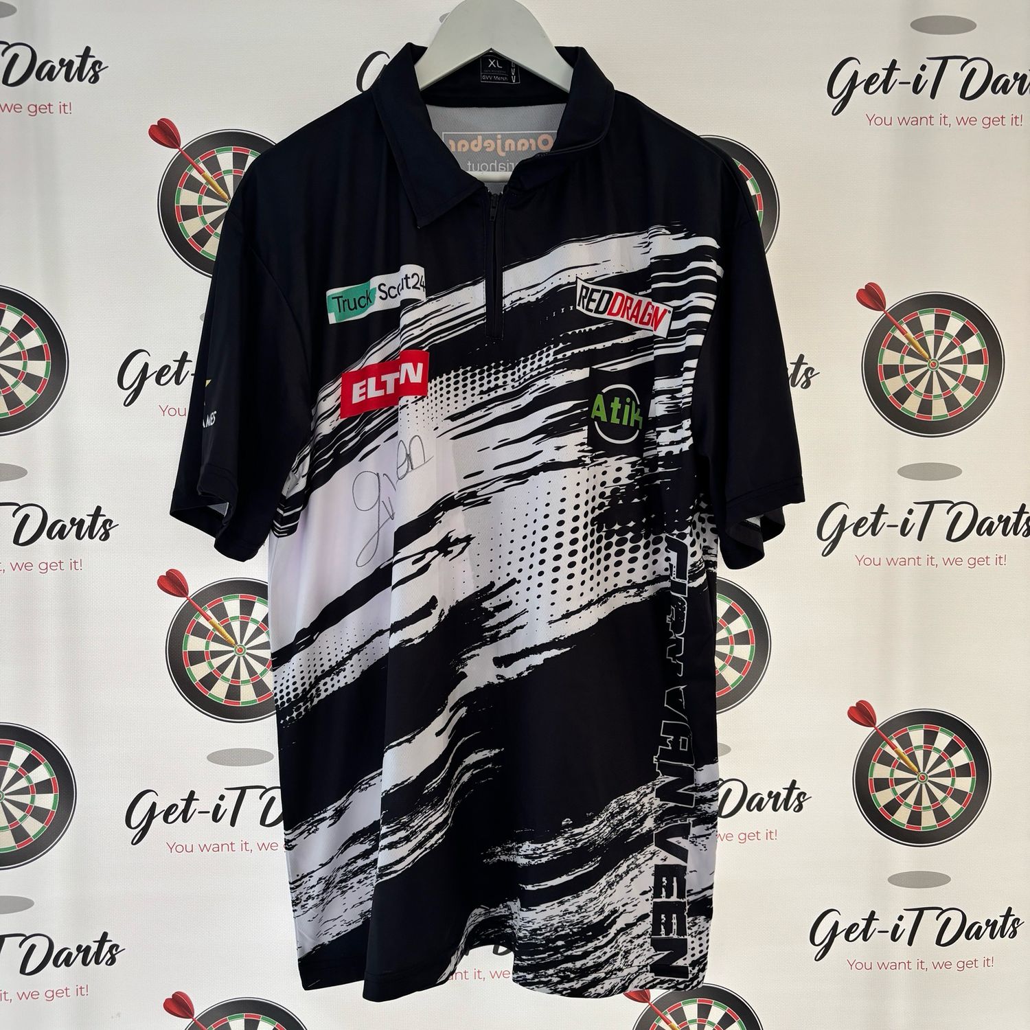 Gian van Veen, match used shirt, vs Ryan Joyce EC 2025 Gian van Veen, match used shirt, vs Ryan Joyce EC 2025