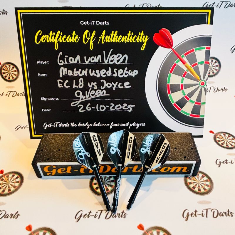 Gian van Veen, match used setup, vs Ryan Joyce EC 2025 Gian van Veen, match used setup, vs Ryan Joyce EC 2025