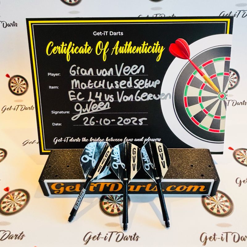 Gian van Veen, match used setup, vs van Gerwen EC 2025 Gian van Veen, match used setup, vs van Gerwen EC 2025