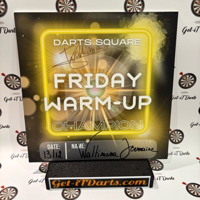Cardboard Friday Warm Up Champion, Signed by Jermaine Wattimena 