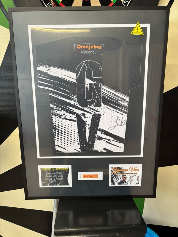 Gian van Veen, match used shirt, GSOD, vs Lisa Ashton / Framed 