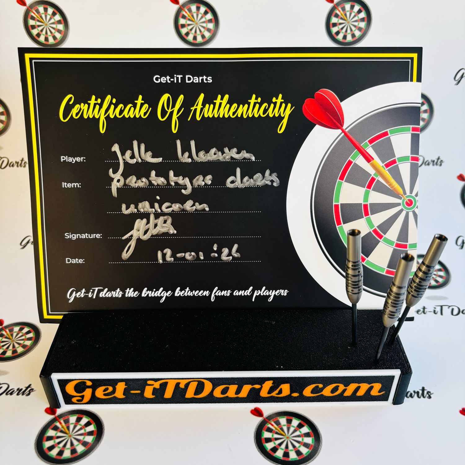Jelle Klaasen, prototype darts, Unicorn, 22gram