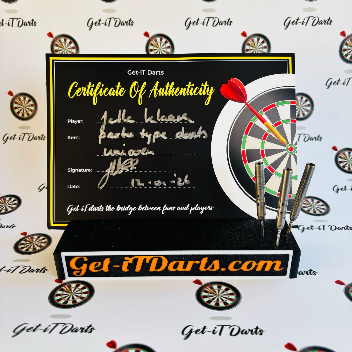 Jelle Klaasen, prototype darts, Unicorn, 22gram