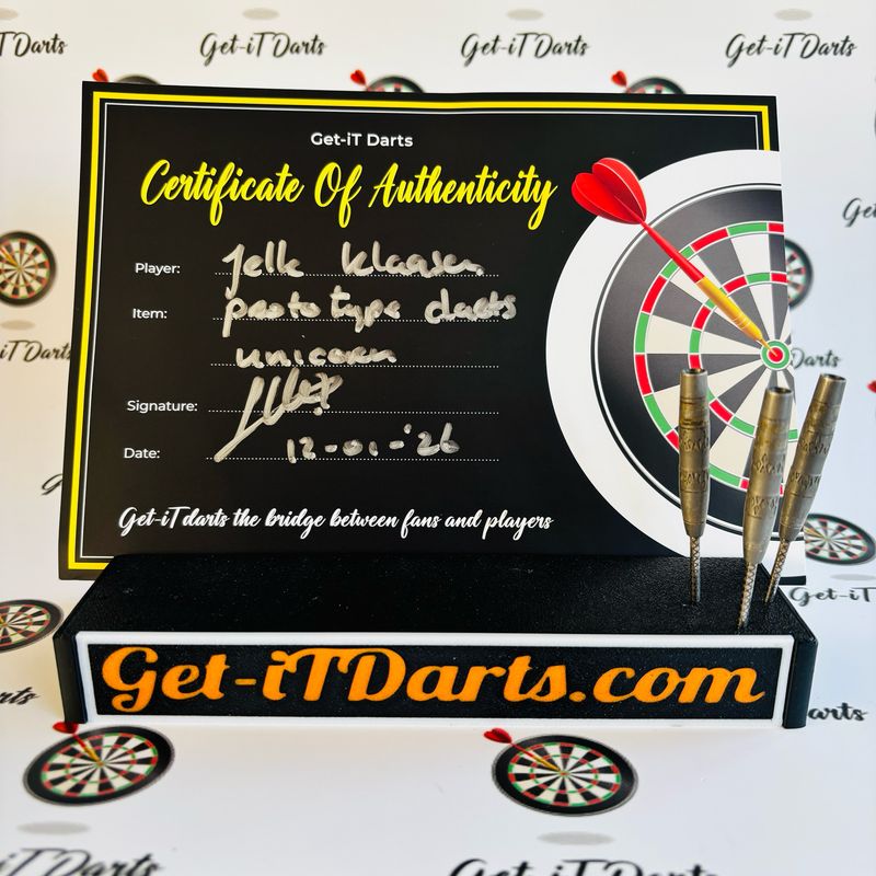 Jelle Klaasen, prototype darts, Unicorn, 22gram