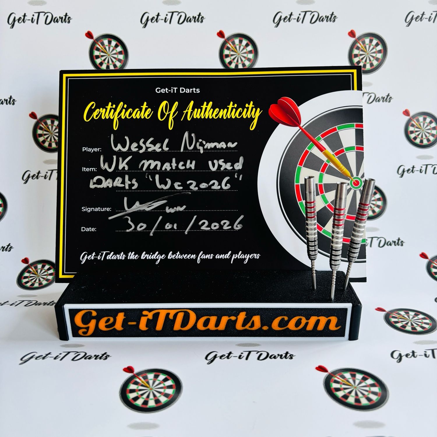 Wessel Nijman, match used darts, World Championships 2026