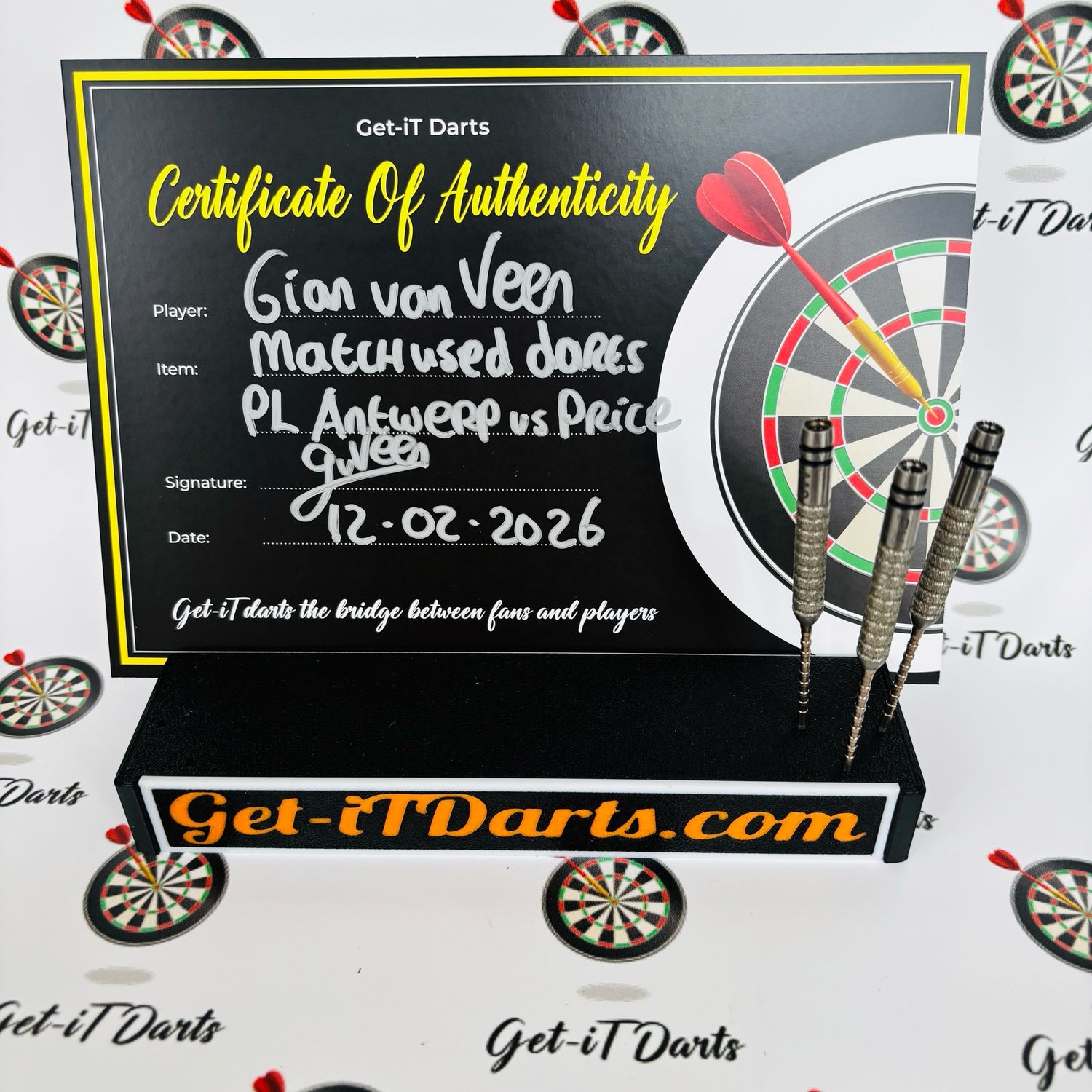 Gian van Veen, match used Darts, Premier League Antwerpen vs Price