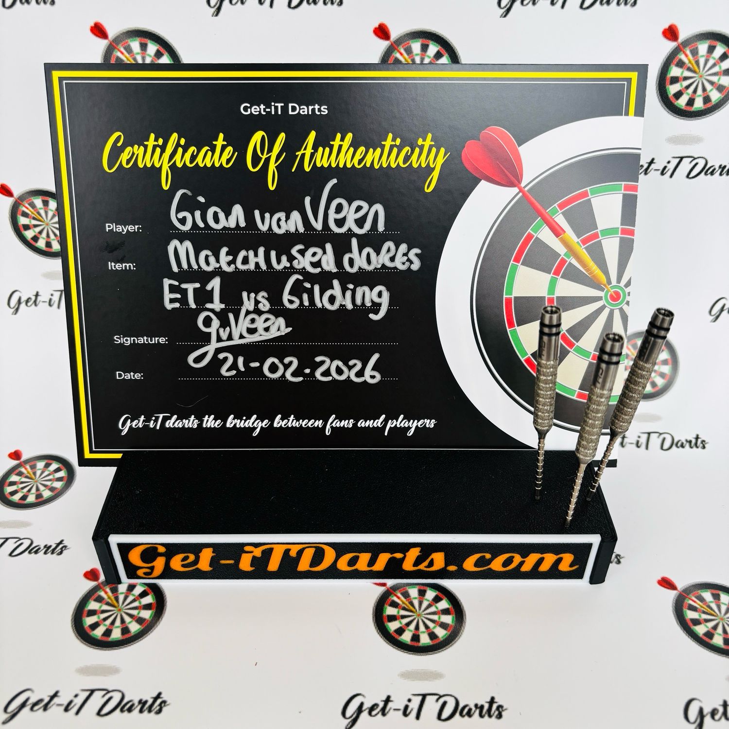 Gian van Veen, match used Darts, ET 1 vs Gilding